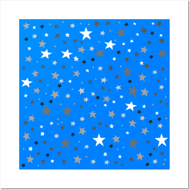 Stars In A Sea of Azure Blue Wall Art by Neil Feigeles